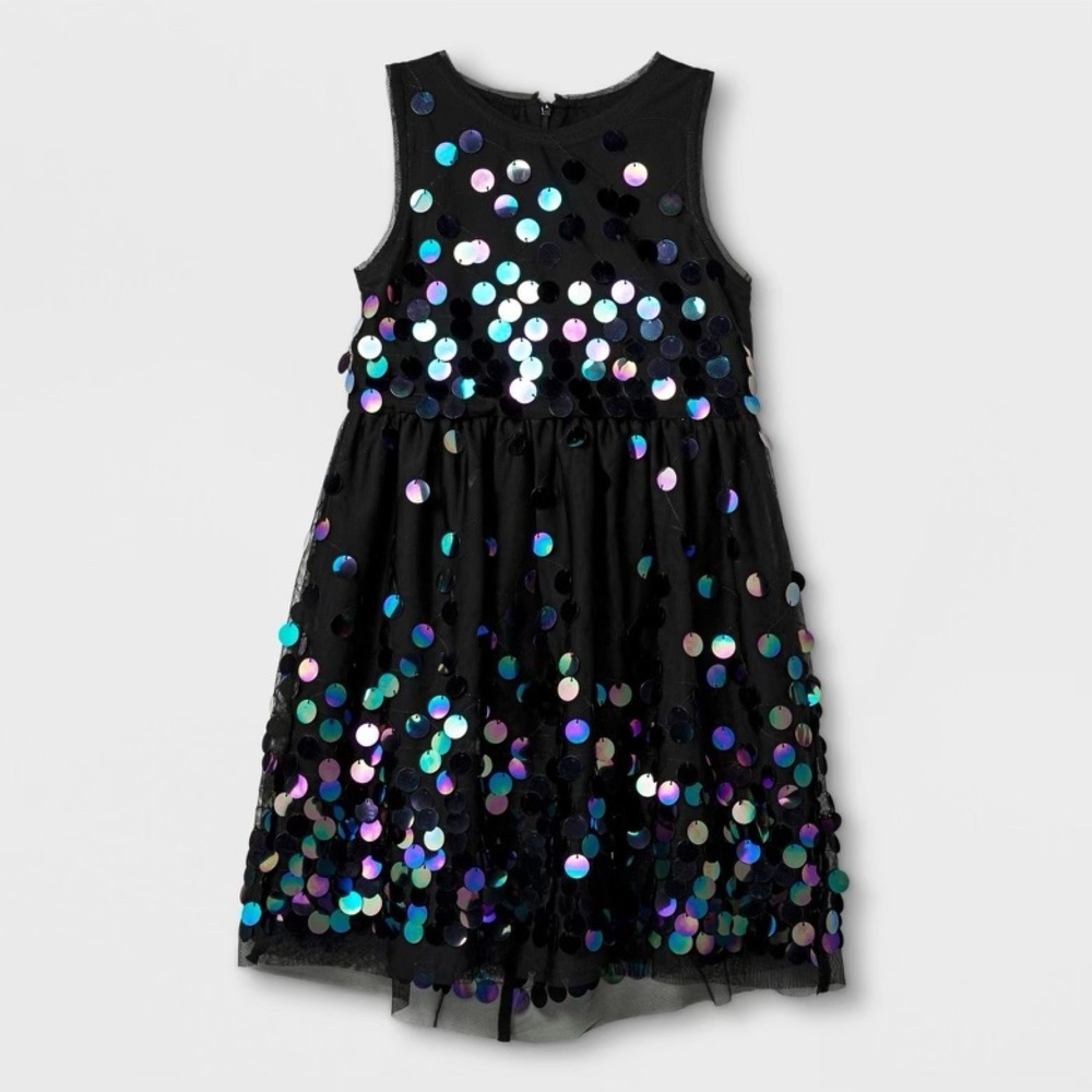 Cat & Jack Black Sequin Dress